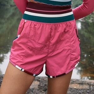 Free People Movement Pep in Your Step Pink Athletic Shorts Pockets Extra Small